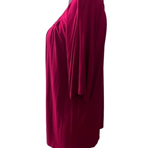 Ann Taylor Blouse Deep Red Size L - Picture 2 of 3